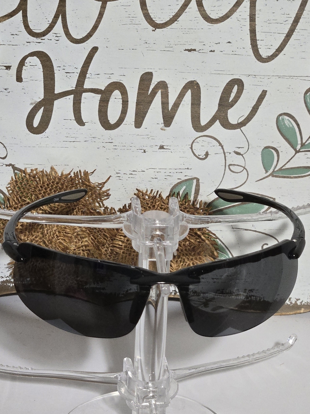 Greg Norman Collection Black Wrap Polarized Sunglasses